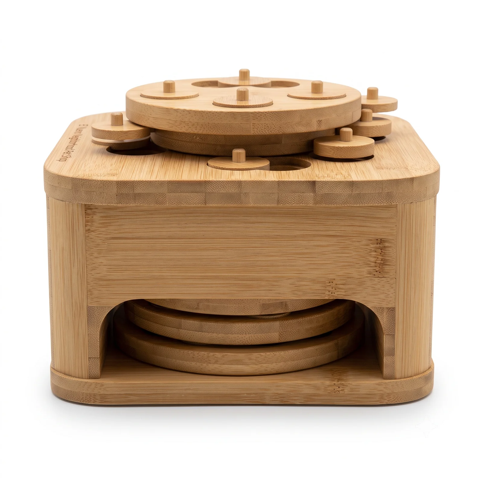 El Nuevo Neighborhood Pet Shop Interactive Bamboo Wooden Foraging Puzzle Toy for Birds - Image 2