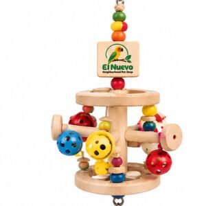 El Nuevo Wooden Bird Activity Toy with Balls and Bell